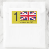 BRIXMIS-LICENTIE RECHTHOEKIGE STICKER (Tas)