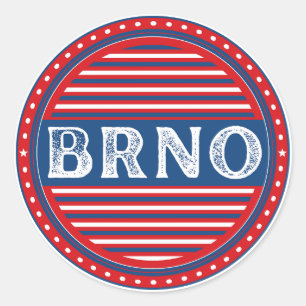 Brno City Pride Embleem – Tsjechische identiteit Ronde Sticker