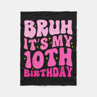 Bro 10e verjaardag 10 jaar oud 10jr Schattig Groov Fleece Deken