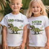 Bro-a-saurus Dinosaur Thema Kinderverjaardagsfeest T-shirt
