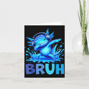 Bro Dabbing Axolotl Grappige Gamer Jongens NS Kaart