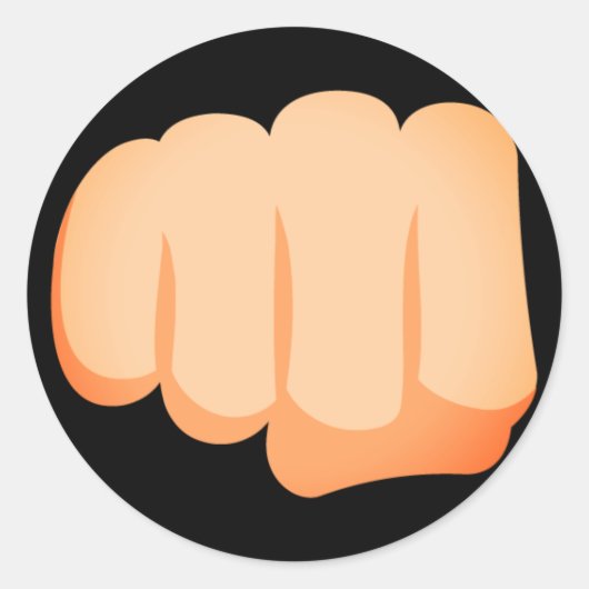 Bro Fist Emoji Ronde Sticker (Voorkant)