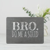 Bro Funny Groomsman of Best Man proposal Kaart (Staand voorkant)