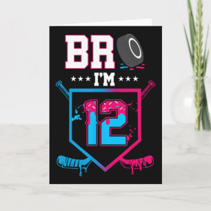 Bro ik ben 12 jaar oud Hockey Ijs Drip 12e Verjaar Kaart