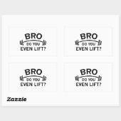 Bro, lieg je zelfs? rechthoekige sticker (Vel)