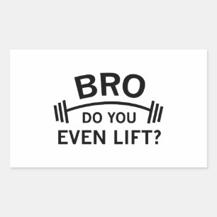 Bro, lieg je zelfs? rechthoekige sticker