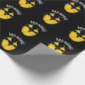 Bro-nanas Funny Fruit Banana Pun Dark BG Cadeaupapier (Hoek)