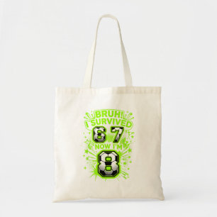 Bro Overleefde 6 7 8 Voetballer 8e Verjaardag Tote Bag