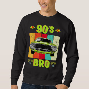 Bro Retro 90s Klassieke auto thema P Trui