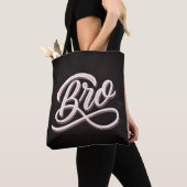 "BRO" Vintage Lettering Tote Draagtas (Dichtbij)