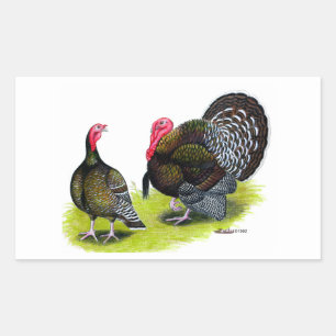 Broad Breasted Bronze Rechthoekige Sticker
