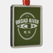 Broad River North Carolina South Carolina Kayaking Metalen Ornament (Rechts)