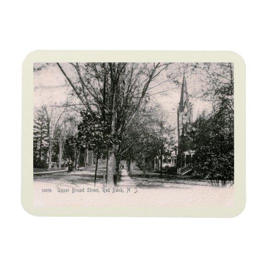 Broad St., Red Bank, NJ 1906  Style Magneet (Horizontaal)