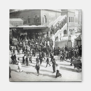 Broad Street Railway Station, Londen, c.1890 Magneet