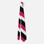 Broad University Stripe, Red White en Black Stropdas (Achterkant)