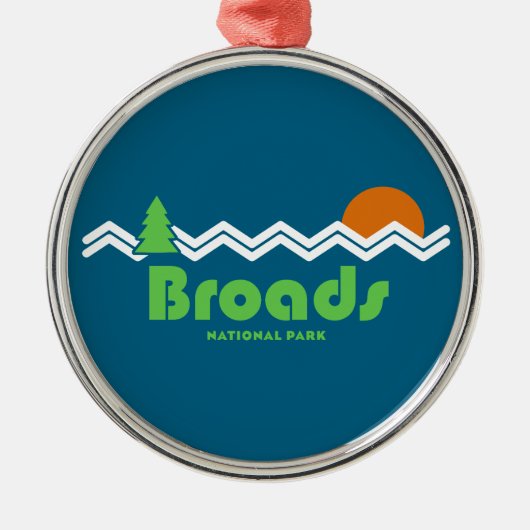 Broads National Park Retro Metalen Ornament (Voorkant)