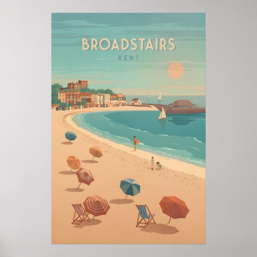Broadstairs Seaside Travel Poster (Devant)