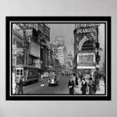 Broadway & 46th St. NYC Print ca. 1937 (Voorkant)