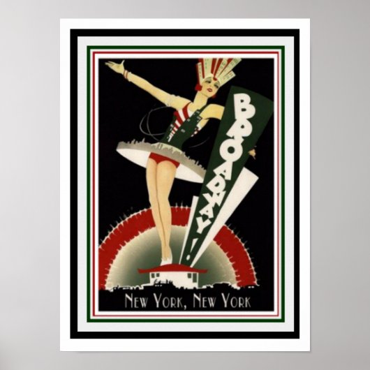 Broadway Art Deco Poster 12 x 16 (Voorkant)
