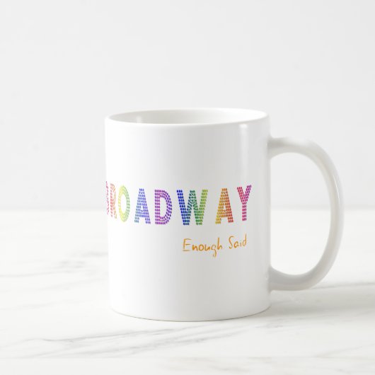 Broadway assez a indiqué la tasse (Droite)