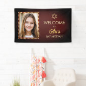 Broadway Bat Mitswa Banner met Afbeelding in het l (Insitu)