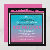 BROADWAY Bat Mitzvah Uitnodiging (Voorkant / Achterkant)