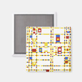 Broadway Boogie Woogie Magneet (Voorkant / Achterkant)