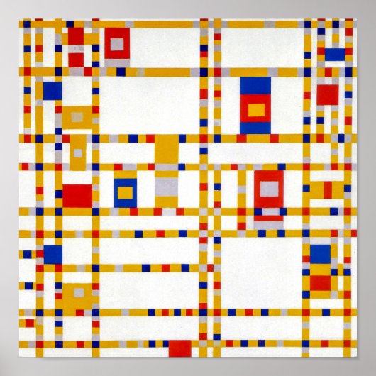 Broadway Boogie Woogie | Piet Mondrian | Poster (Voorkant)