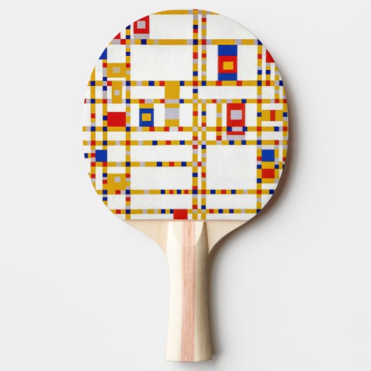 Broadway Boogie Woogie | Piet Mondrian | Tafeltennisbatje (Voorkant)