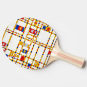 Broadway Boogie Woogie | Piet Mondrian | Tafeltennisbatje (Zijkant)