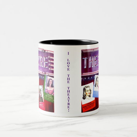 Broadway Bound ! Mug de café à deux tons (Centre)