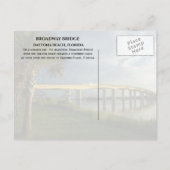 Broadway Bridge, Halifax River, Daytona Beach, FL Briefkaart (Achterkant)