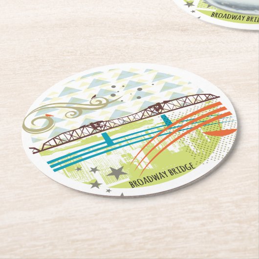 Broadway Bridge Portland Onderzetter (Gebogen)