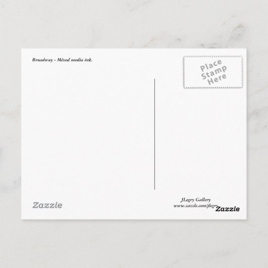 Broadway - Briefkaart (Achterkant)