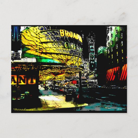 Broadway - Briefkaart (Voorkant)