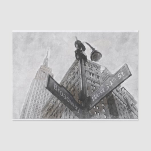 Broadway-hoekteken Tissuepapier (Voorkant)