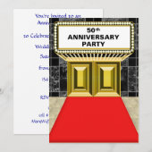 Broadway Marquee Red Carpet 50 e Jubileum Kaart (Voorkant / Achterkant)