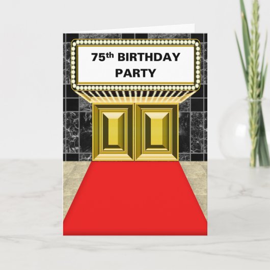 Broadway Marquee Red Carpet 75 jarig jubileum Kaart (Voorkant)
