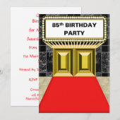 Broadway Marquee Red Carpet 85th Birthday Party Kaart (Voorkant / Achterkant)