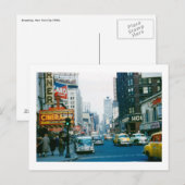 Broadway, New York City, 1950  Briefkaart (Voorkant / Achterkant)
