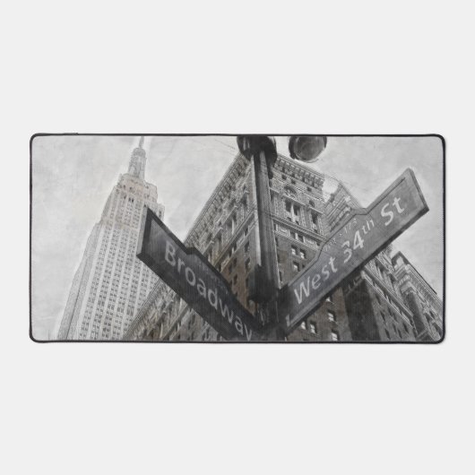 Broadway NYC Desk Mat - Noir & Blanc New York (Recto)