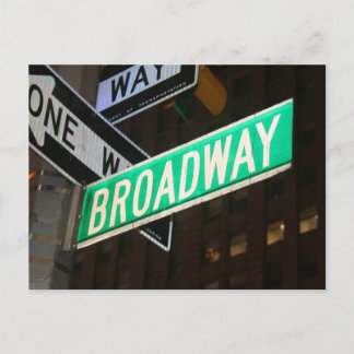 Broadway Street Sign Briefkaart