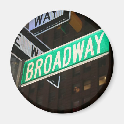 Broadway Street Sign Magneet (Voorkant)