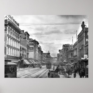 Broadway, ten noorden van Sixth Street, Los Angele Poster