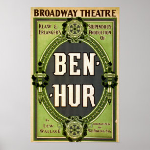 Broadway Theater Ben Hur Play Poster