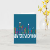 Broadway Theaters New York Skyline  Kaart (Gele Bloem)