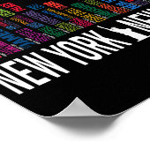 Broadway Theaters New York Skyline  Poster (Hoek)