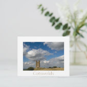 Broadway Tower, Cotswolds carte postale nuages bla (Debout devant)