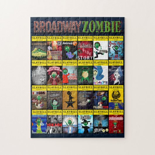 Broadway Zombie Theater Programma's Jigzaag Puzzle Legpuzzel (Verticaal)