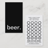 broc de carte perforée de bière (Devant / Derrière)